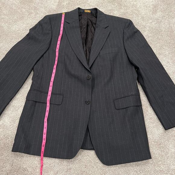 Brooks Brothers 346 Men's Sports Jacket Wool Grey Pinstripe Size‎ 42R - Picture 8 of 11